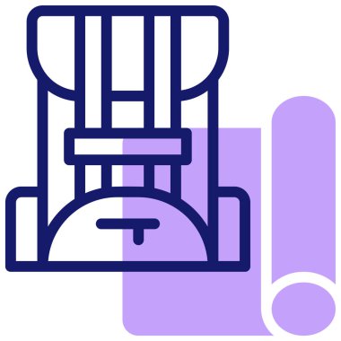 çanta simgesi, vektör illüstrasyonu basit tasarım