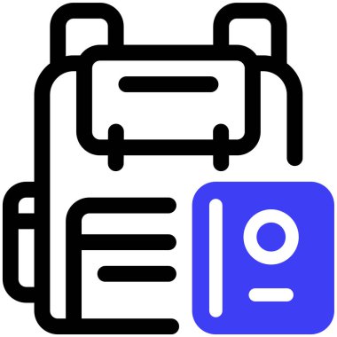 okul çantası ikon vektör illüstrasyonu