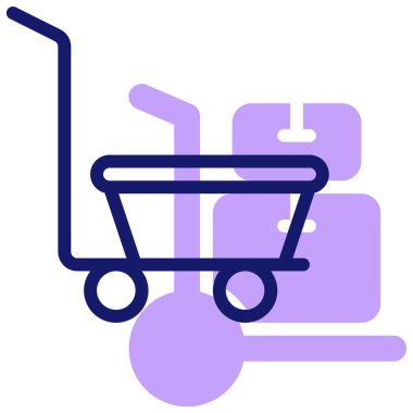 El arabası. Web simgesi basit illüstrasyon