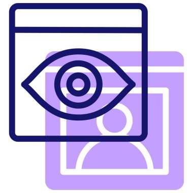 Göz. Web simgesi basit illüstrasyon