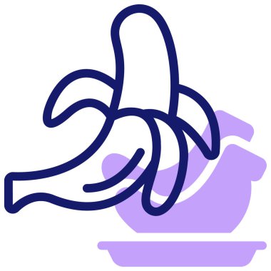 Muz modern simge, vektör illüstrasyonu