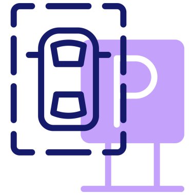 Modern park simgesinin vektör illüstrasyonu