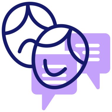 Tiyatro. Web simgesi basit illüstrasyon 