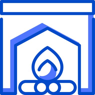 Yangın. Web simgesi basit illüstrasyon