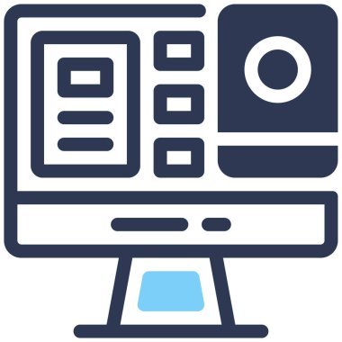 bilgisayar simgesi, vektör illüstrasyonu basit tasarım