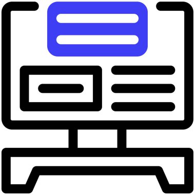 bilgisayar simgesi, vektör illüstrasyonu basit tasarım