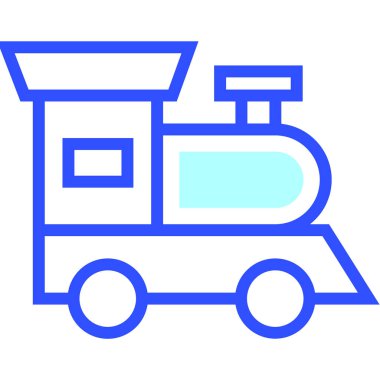 Oyuncak Trenleri Modern simge, vektör illüstrasyonu