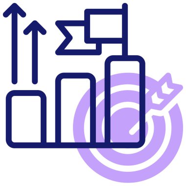 Hedef, simge vektör illüstrasyonunu hedefle