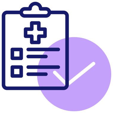 Ckeckup Listesi simgesi, vektör illüstrasyonu basit tasarım