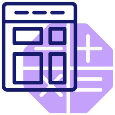 Calculator icon, vector illustration simple design