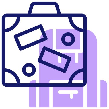 Suitcase web simgesi basit tasarım