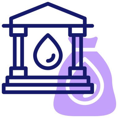 Banka simgesi, vektör illüstrasyonu basit tasarım