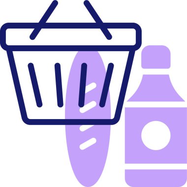 Alışveriş arabası vektör simgesi