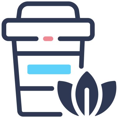 Kağıt Kupa. Web simgesi basit illüstrasyon