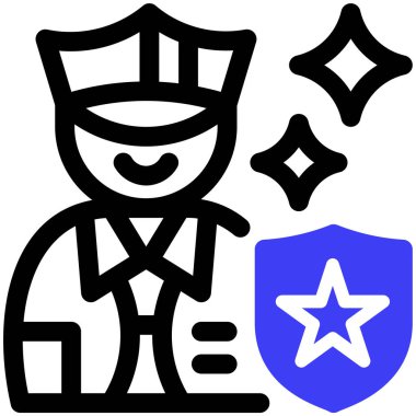 polis simgesi vektör illüstrasyonu