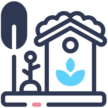 Ev. Web simgesi basit illüstrasyon