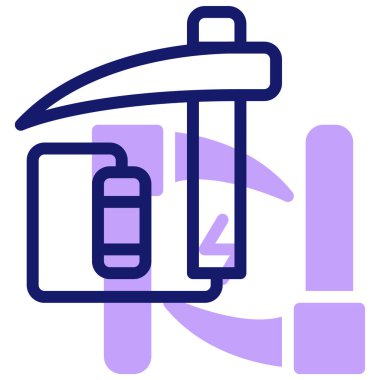 Kusarigama simgesi, vektör illüstrasyonu basit tasarım