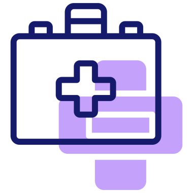 İlk yardım çantası. Basit resimleme