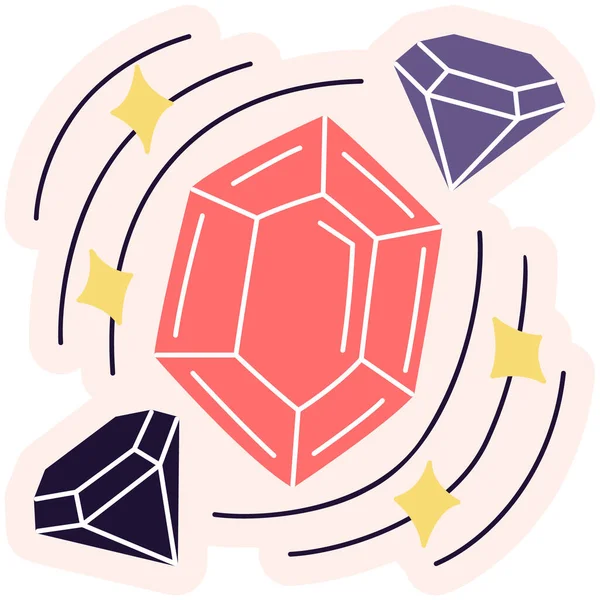 Diamond Web Icon Simple Illustration — Stock Vector