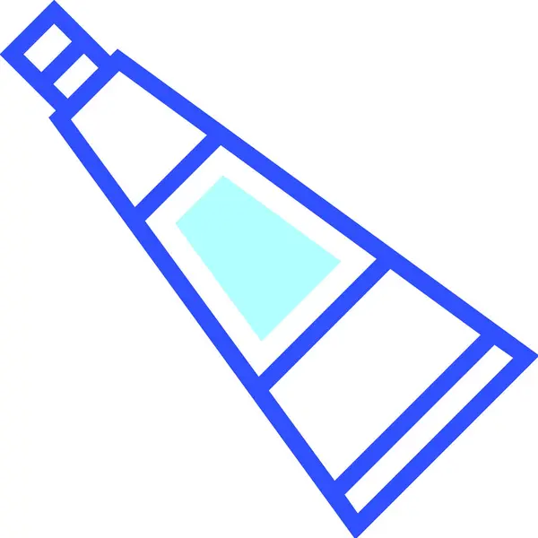 Ikon Vektor Flat Biru Dari Kuas Cat Terisolasi - Stok Vektor