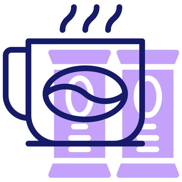 Koffiekopje Eenvoudig Ontwerp — Stockvector