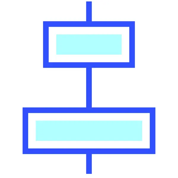Horizontal Align Center Modern Icon Vector Illustration — Stock Vector