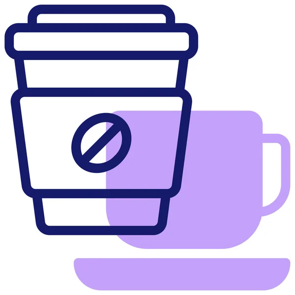 Kávét Web Ikon Egyszerű Illusztráció — Stock Vector