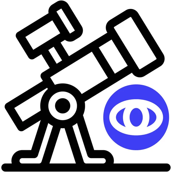 Τηλεσκόπιο Εικονίδιο Web Απλό Σχεδιασμό — Διανυσματικό Αρχείο