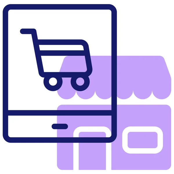 Shop Web Icon Einfache Illustration — Stockvektor