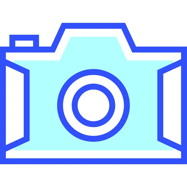 Icône Caméra Photographique Illustration Simple — Image vectorielle