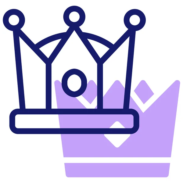 Kroon Web Icoon Eenvoudige Illustratie — Stockvector
