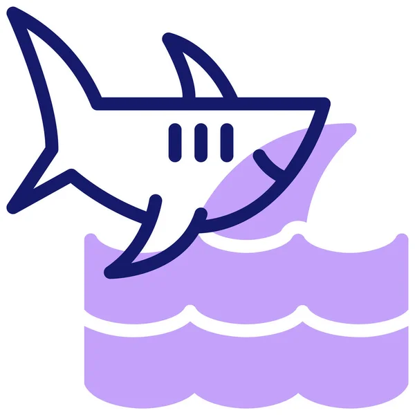 Ilustração Vetorial Tubarão — Vetor de Stock