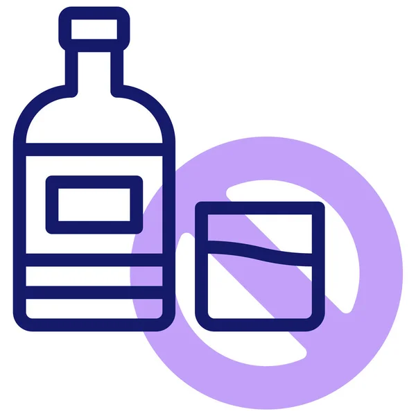 Alkohol Ikona Web Prosta Ilustracja — Wektor stockowy