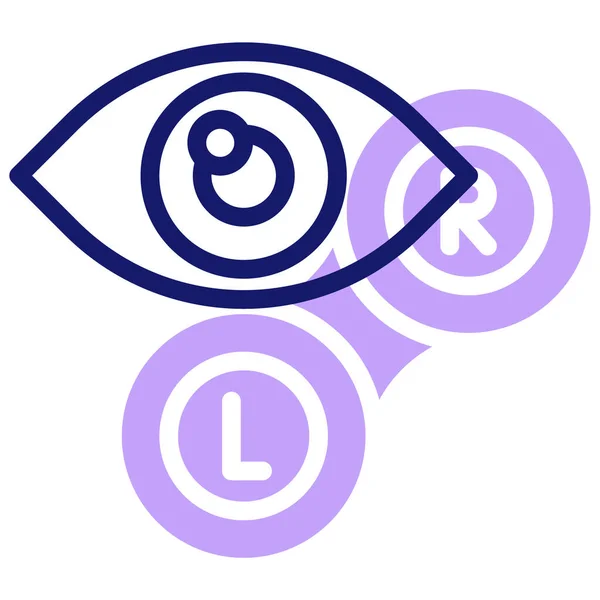 Contact Lens Icoon Vector Illustratie Eenvoudig Ontwerp — Stockvector
