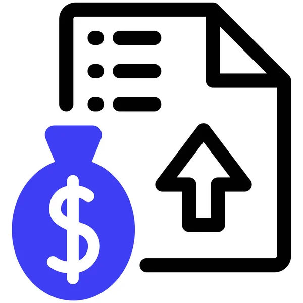 Εικονίδιο Χρηματοδότησης Διανυσματική Απεικόνιση Απλό Σχέδιο — Διανυσματικό Αρχείο