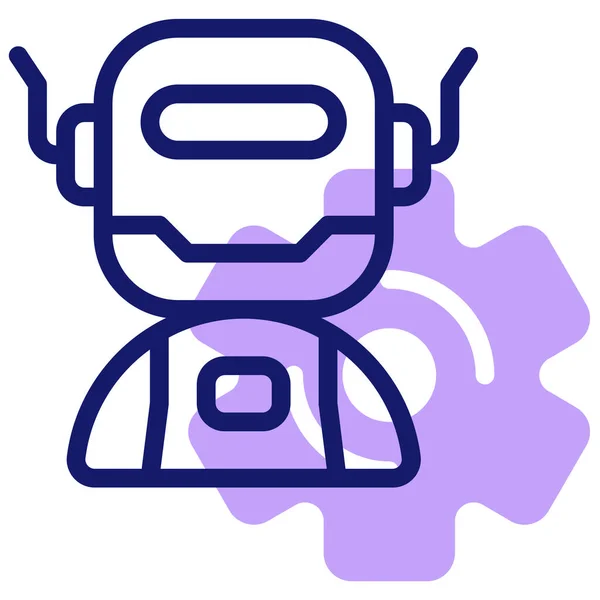 Robot Icono Vector Ilustración — Vector de stock
