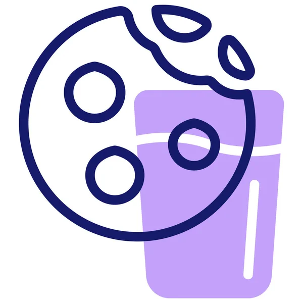 Coockies Web Symbol Einfache Illustration — Stockvektor
