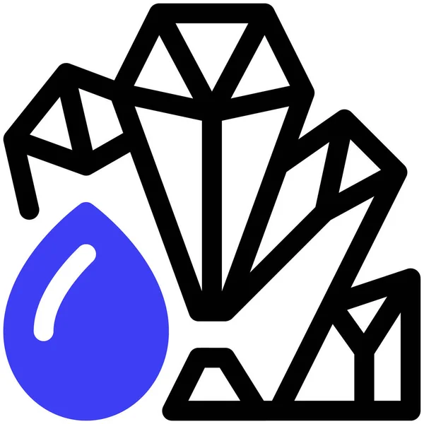 Diamant Web Ikon Simpel Illustration – Stock-vektor
