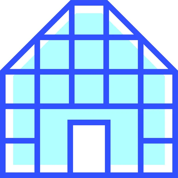 Edificio Icona Web Semplice Illustrazione — Vettoriale Stock