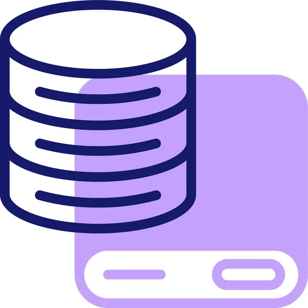 Database Enkel Illustrasjon Nettikon – stockvektor