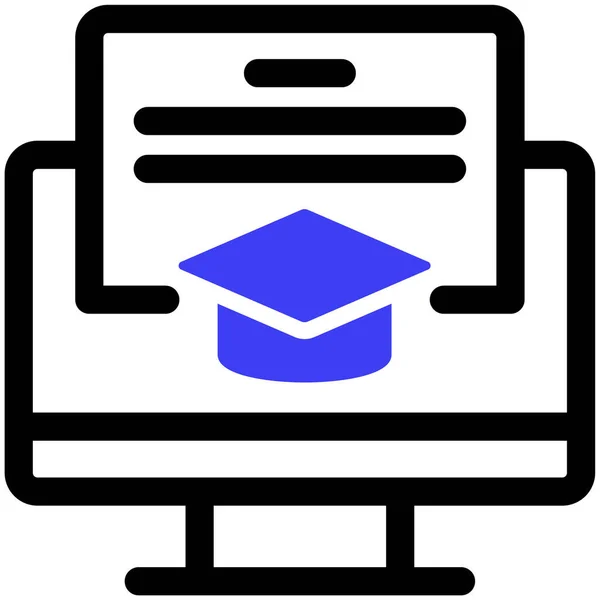 Istruzione Web Icon Design Semplice — Vettoriale Stock
