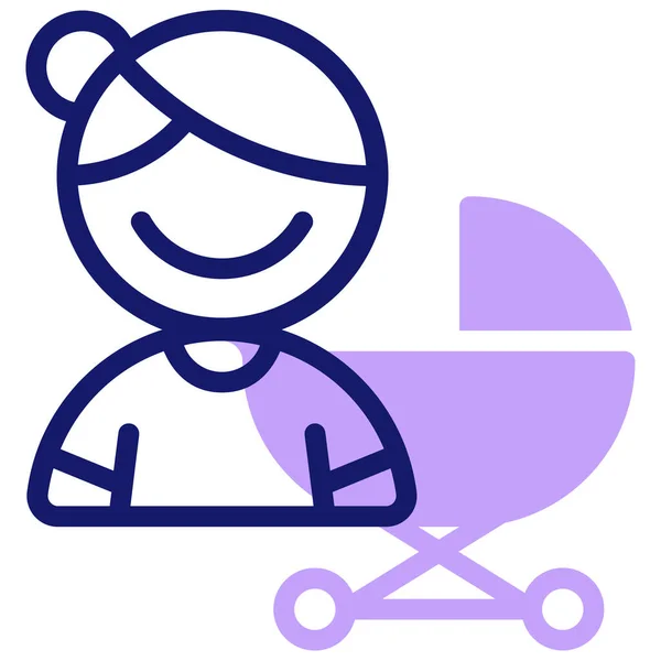 Baby Web Icon Simple Design — Stock Vector