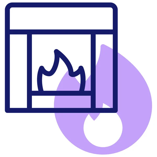 Ogień Ikona Web Prosta Ilustracja — Wektor stockowy