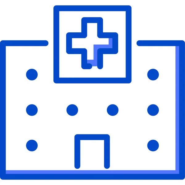 Kórház Épület Ikon Vektor Illusztráció Egyszerű Tervezés — Stock Vector