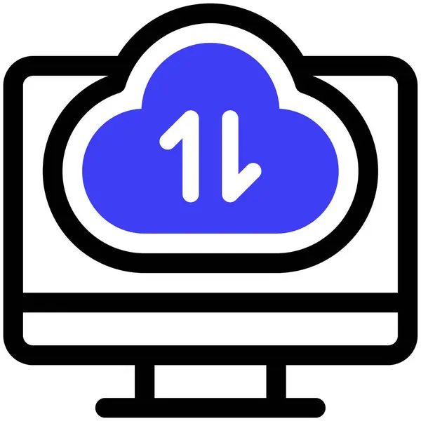 Cloud Computing Ilustración Simple Para Web — Archivo Imágenes Vectoriales