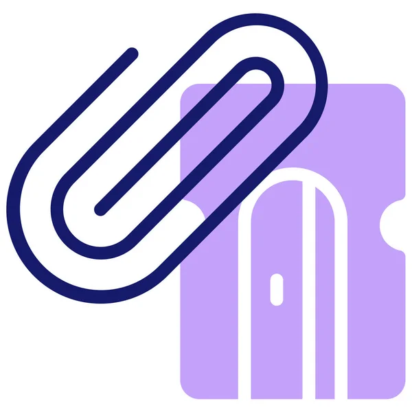 Stock vector paperclip. web icon simple illustration