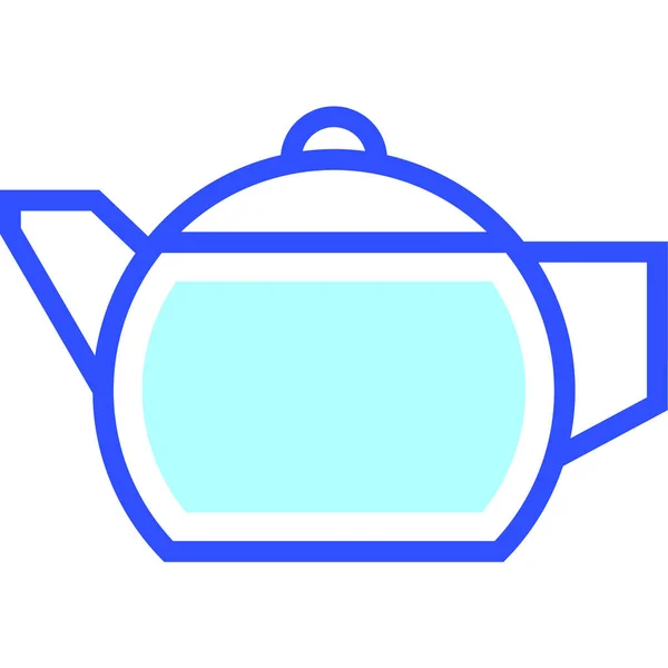 Herbata Pot Web Ikona Prosta Konstrukcja — Wektor stockowy