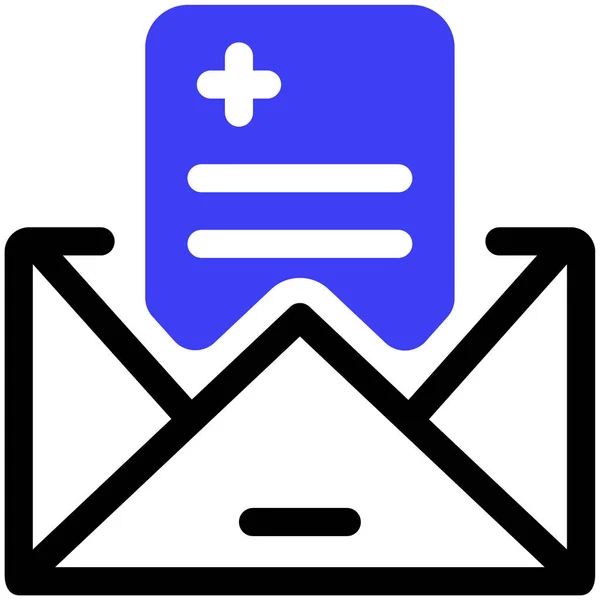 Mail Icona Web Semplice Illustrazione — Vettoriale Stock