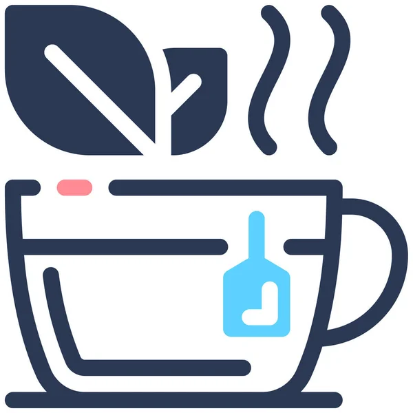 Kahve Web Simgesi Basit Illüstrasyon — Stok Vektör