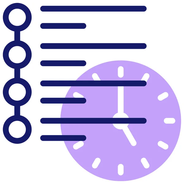 Línea Tiempo Icono Web Diseño Simple — Vector de stock